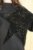 Moxie Sequin Star Sweatshirt Black